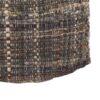 Koki - Handcrafted Fabric Pouf Recycled Denim And Paper Chindi - Khaki - Image 5