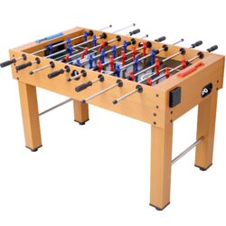 Hurricane - Foosball Table For Family Game Rooms With Light Cherry Analog Scoring Free Accessories - Brown
