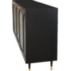 Accent Cabinet Lacquered Wooden Cabinet With 4 Glass Doors Sideboard Buffet Server Cabinet Storage Cabinet, For Living Room, Entryway, Hallway, Office, Kitchen And Dining Room - Black - Image 7