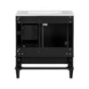 Bathroom Vanity, Modern Bathroom Cabinet With Sink Combo Set, Bathroom Storage Cabinet With A Soft Closing Door And 3 Drawers, Solid Wood Frame - Black - Image 20