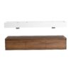 Modern Wall Mounted Bathroom Vanity With Dual Resin Sink And Soft Close Drawers - Brown Ebony - Image 13