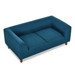 Modern Rectangular Pet Sofa With Backrest And Armrests For Small And Medium Dogs, Soft Cushion - Blue