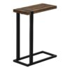 Accent Table, C - Shaped, Stylish Modern - Brown - Image 4
