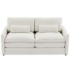 Cozy Upholstered Loveseat Sofa Oversized Comfy Comfy Cloud Sofa Double Cushion Loveseat Sofa Plush Cushion Sofa Couch For Living Room - Beige - Image 11