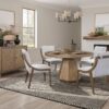 Round Dining Table With Lazy Susan - Latte - Image 6