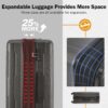 2 Piece Luggage Set With Bags Expanable Spinner Wheels ABS Lightweight Suitcase With Tsa Lock 20" / 24" - Dark Gray - Image 8