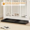 Wooden Dog Crate Furniture With Divider And Storage - White - Image 11