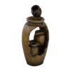 Traditional Rustic Decorative 3 Tier Water Fountain With Pot Design, With Light And Pump, For Indoor And Outdoor - Brown - Image 2