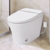 Heated Seat Smart Toilet Without Bidet, Upmarket Compact Dual Flush Toilet 1 / 1.28 Gpf, Tank Less Toilet With Adjustable Temp Heated Seat, Foot Sensor Flush - White Night Light, Knob Control, Power Out - Image 2