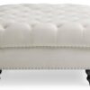 Charming Traditional Ottoman - Ivory - Image 2