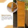 Outdoor Storage Shed With Lockable Door, Wooden Tool Storage Shed With Detachable Shelves & Pitch Roof - Natural - Image 8