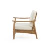 Birdsong - Outdoor Club Chair With Slat Back And Seat Cushion - Beige - Image 6