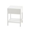 15.74" Rattan End Table With Drawer, Modern Nightstand, Metal Legs, Side Table For Living Room, Bedroom (Set of 2) - White - Image 11