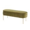 Chloe - Contemporary / Glam Storage Bench - Gold / Green - Image 4