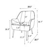 Modern Mid-Century Chair Velvet Sherpa Armchair For Living Room Bedroom Office - Gray - Image 6