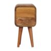 Extra Mini Curved Bedside Table - Oak - Image 5