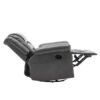360° swivel And Rocking Home Theater Recliner Manual Recliner Chair With Wide Armrest For Living Room - Gray - Image 17
