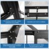 6X8 Ft Polycarbonate Greenhouse Raised Base And Anchor Aluminum Heavy Duty Walk-In Greenhouses For Outdoor Backyard In All Season - Black - Image 5