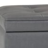 Cosmopolitan - Storage Ottoman Bench With Open Bottom - Stone Gray - Image 9