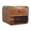 Mini Curve Floating Nightstand - Chestnut - Image 2