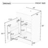 18" Bathroom Vanity With Sink, & Ceramic Cabinet With Adjustable Shelf - Green - Image 3