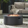 Modern Iron Propane Fire Pit, 32" Round, 40, 000 Btu - Dark Gray - Image 5
