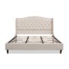Coverley - King Tufted Shelter Platform Bed - Sky Neutral Beige - Image 3