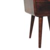 Mini Curved Bedside Table - Walnut - Image 9