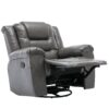 360° swivel And Rocking Home Theater Recliner Manual Recliner Chair With Wide Armrest For Living Room - Gray - Image 12