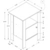 Accent Nightstand Side Table, Storage, Transitional - Oak - Image 6