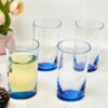 Halo - Leading Ware Oval Acrylic Glasses Drinking (Set of 4) Hi Ball, Bpa Free Plastic Water Tumblers - Blue - Image 2