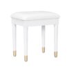 Elegant Vanity Makeup Table & Chair Set Modern Dressing Table With Organizer Writing Desk Charging Port Engineered Wood - White - Image 13