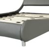 Queen Size Upholstered Platform Bed Frame, Curve Design, Wood Slat Support, No Box Spring Needed - Gray - Image 10
