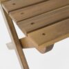 Natural 5 Piece Wood Outdoor Patio Dining Set - Natural Stained - Image 5