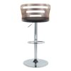 Cosi - Mid-Century Modern Adjustable Barstool With Swivel (Set of 2) - Light Gray / Black - Image 5