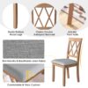 3 Piece Kitchen Dining Set With Drop Leaf Dining Table And 2 Dining Upholstered Chairs, Dining Room Set For Small Places - Natural - Image 4
