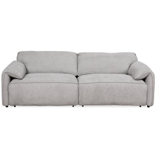 Cleveland - Dual Power Convertible Sofa - Silver