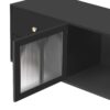 Modern TV Stand For TVs Up To 75", Entertainment Center With Glass Door, 4 Drawers And 2 Cabinets, 5 Metal Legs And Metal Handles For Living Room - Black - Image 15