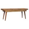Larissa - Triple Accent Cane Bench - Beige - Image 2