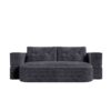 2 In 1 Foldable Sofa Plush Corduroy Sofa Convertible Floor Sofa Bed Deep Seating With Multi Functional Blanket Suitable For Living Rooms - Dark Gray - Image 13