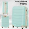 3 Piece Luggage Set Hardside Spinner Suitcase With Tsa Lock 20" 24' 28" Available - Light Green - Image 4