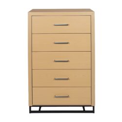 Borah - Contemporary Wood 5 Drawer Dresser - Natural