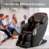 Deluxe - Massage Chair Full Body, 3D Sl Track Zero Gravity Massage Chair Recliner With Calf And Foot Rollers, Ai Voice Control, LCD Screen, Quick Access Buttons - Gray / Brown - Image 21