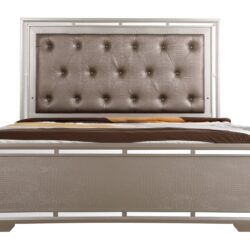 Alana - King Bed - Silver Champagne