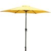 8.8' Outdoor Aluminum Patio Umbrella, Patio Umbrella, Market Umbrella With 33 Pounds Round Resin Umbrella Base, Push Button Tilt And Crank Lift - Yellow - Image 4