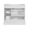 Bathroom Vanity With Resin Sink Combo, Frame Bathroom Storage Cabinet, Freestanding Vanity Set With 3 Drawers & Adjustable Shelf - White - Image 13