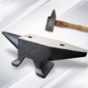 66Lbs Cast Steel Anvil, High Hardness Rugged Round Horn Anvil smith, Large Countertop And Stable Base, With Round And Square Hole, Metalsmith Tool For Bending And Shaping - Black - Image 3