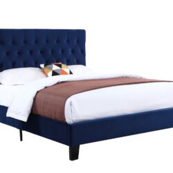 Luma - California King Upholstered Bed - Blue