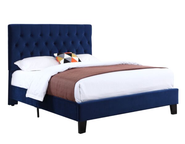 Luma - California King Upholstered Bed - Blue