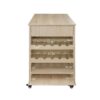 Kitchen Island Cart, Rolling Serving Utility Trolley Cart Modern Kitchen Island With Storage Drawer Wine Rack Lockable Casters, Kitchen Cart For Kitchen, Dining Room, Bar Living Room - Natural - Image 7
